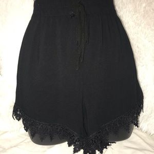 Flowy crochet shorts